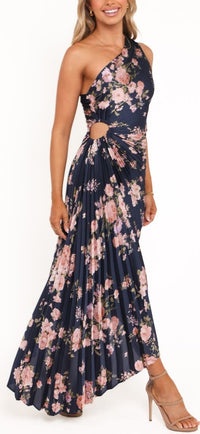 Kleo Pleated One Shoulder Maxi Dress (Women)