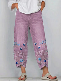 Avery - Casual Embroidered Trousers with Pockets
