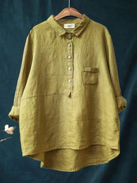 Zinnia - Elegant Linen Summer Blouse