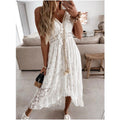 Bellanblue Dress Boho Embroidered Floral Tassel Lace Cami Maxi Dress