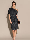 Grace Karin Dress Nwt Grace Karin Black Sequin Asymmetrical Draped