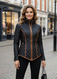 Bethany - Diamond-Quilted Padded Jacket