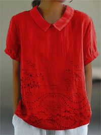 Bea - Floral Embroidered Shirt