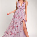 Dress Small Lavender Floral Garden Dress Color: Pink Purple Size: S