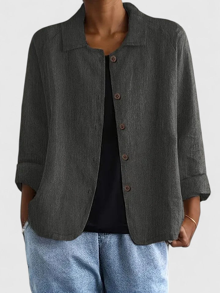 Claudine | Sophisticated Top Dark Gray