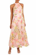 Miara Floral Print Halter Dress