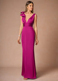 Azazie Parisa Hot Pink Maxi Dress