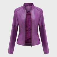 Sarah – Casual leather jacket for effortless elegance