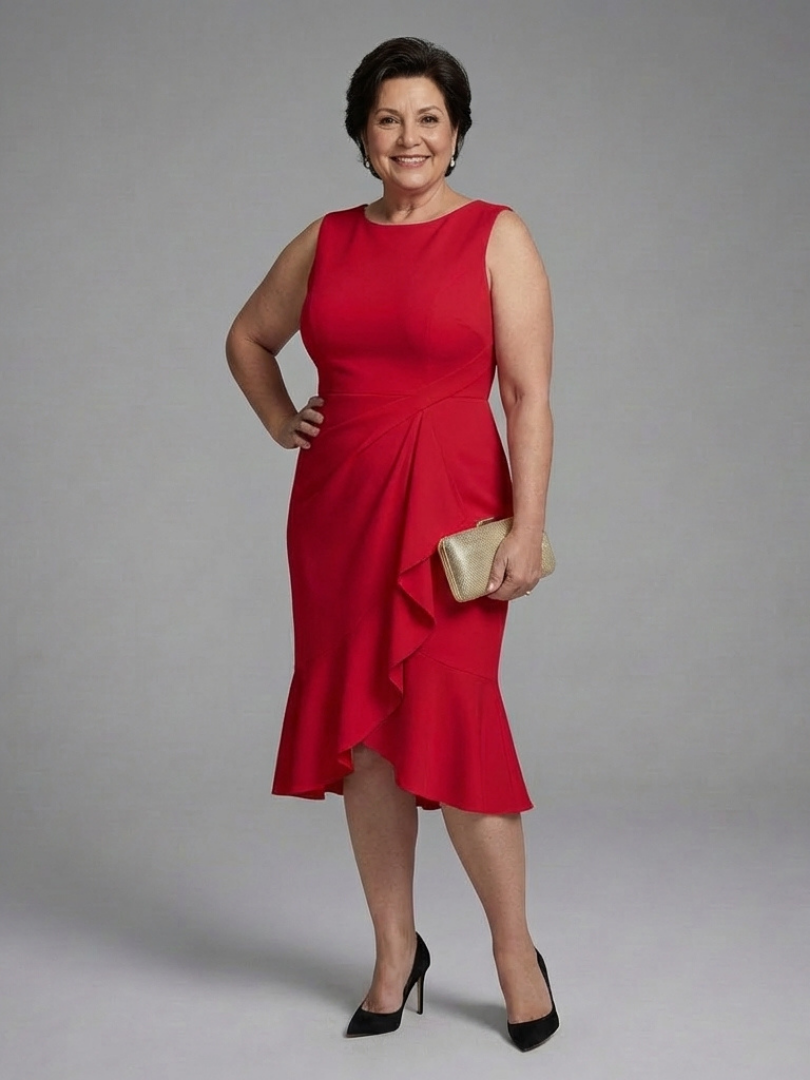 Amity - Sleeveless Midi Dress with Wrap Detail