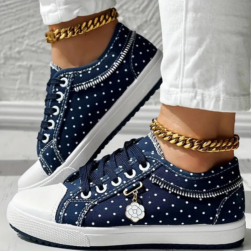 Delara – Elegant Floral Detail Trainers