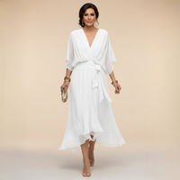 Tilly - Elegant V-Neck Chiffon Dress