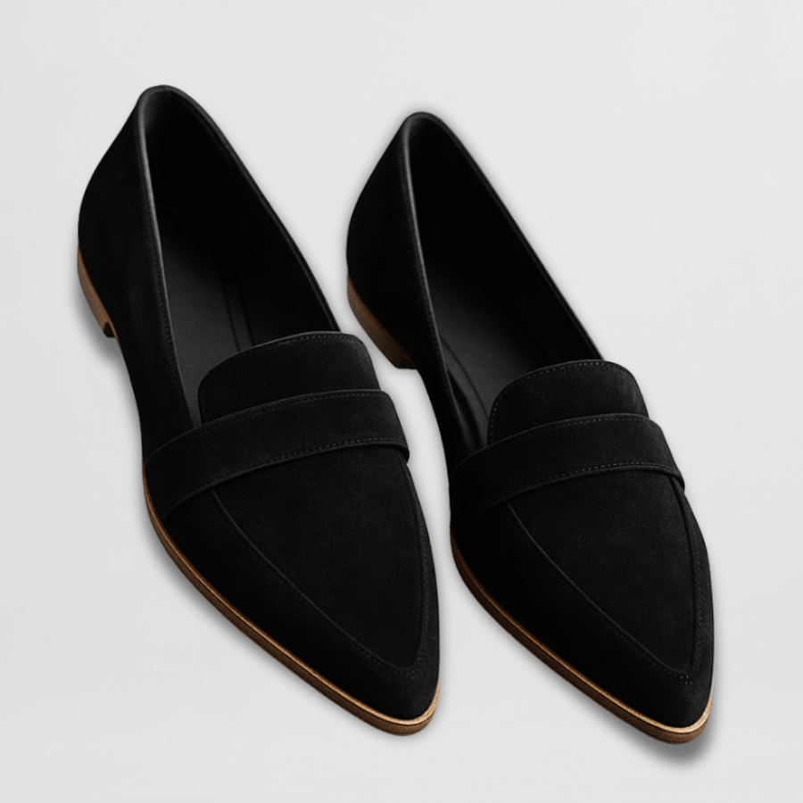 Helen | Orthopedic Soft Suede Loafers Black