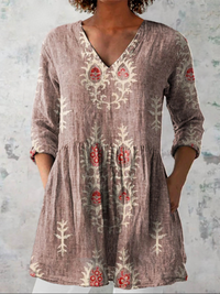 Maravelle - Long Blouse with V-Neck