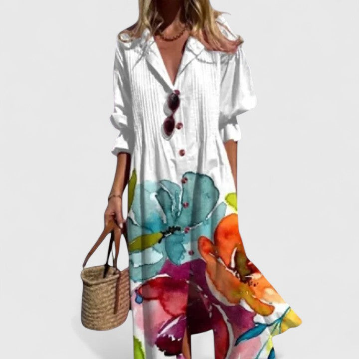 Paula | Elegant Boho Dress White