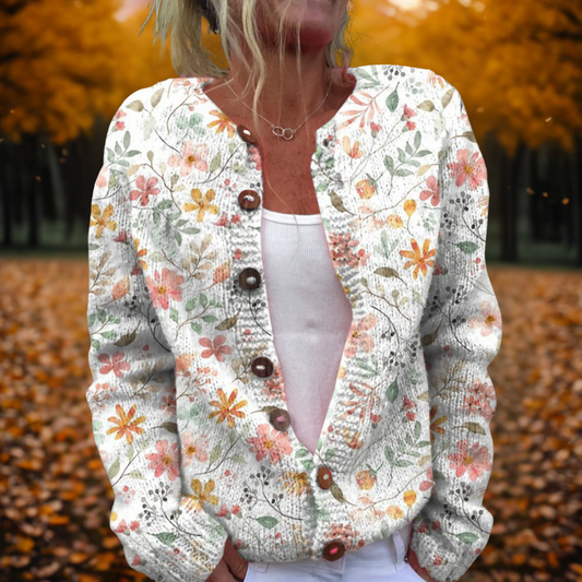 Grace | Flowers Print Cardigan Multicolour