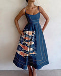 Joanna - Ocean Tide Midi Dress