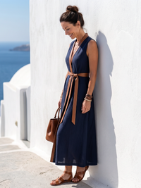 Runa - Contrast Line Midi Dress
