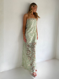 By Nicola Tove Maxi Dress in Mint Lace