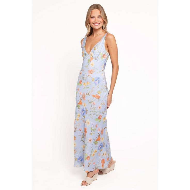 Women's Lunaria Maxi Dress Blue Floral XL