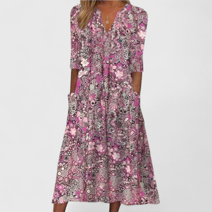 Queenie | Elegant Summer Dress Pink