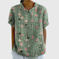 Jenna | Floral Blouse Green Floral Print