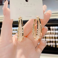 Wrenley – Oval Woven Mesh Earrings