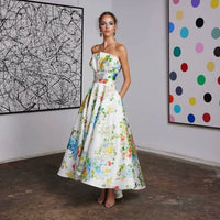 Frascara Dress Frascara Strapless High Low Dress Color: Blue White