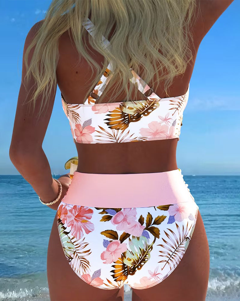 Cosima - Floral Contrast Bikini Set