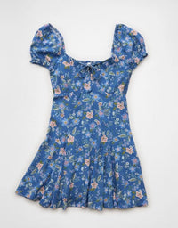 AE Babydoll Sweetheart Pleated Mini Dress