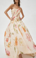 Pleated Crepe Organza High Low Gown By Carolina Herrera Moda Operandi