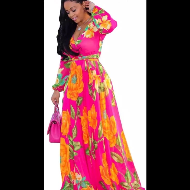 Princianas Fashion Dress Princiana's Genova Maxi Dress Color: Orange