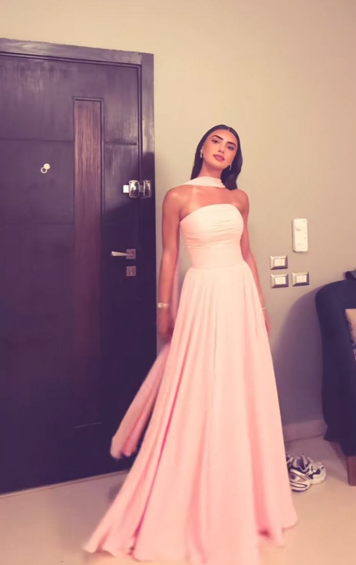 Modest A Line Strapless Chiffon Light Pink 20th Birthday Dress Prom