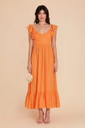 Grey Michelle Apricot Chiffon Bridesmaid Dress