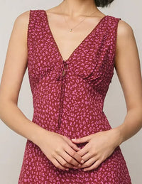 Lottie Plunging Wildflower Mini Dress Large