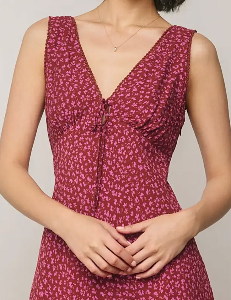 Lottie Plunging Wildflower Mini Dress Large