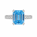 4ct  Icy Blue Statement Ring