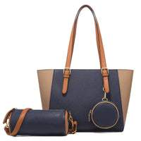 Elegant Two-Tone Tote Bag