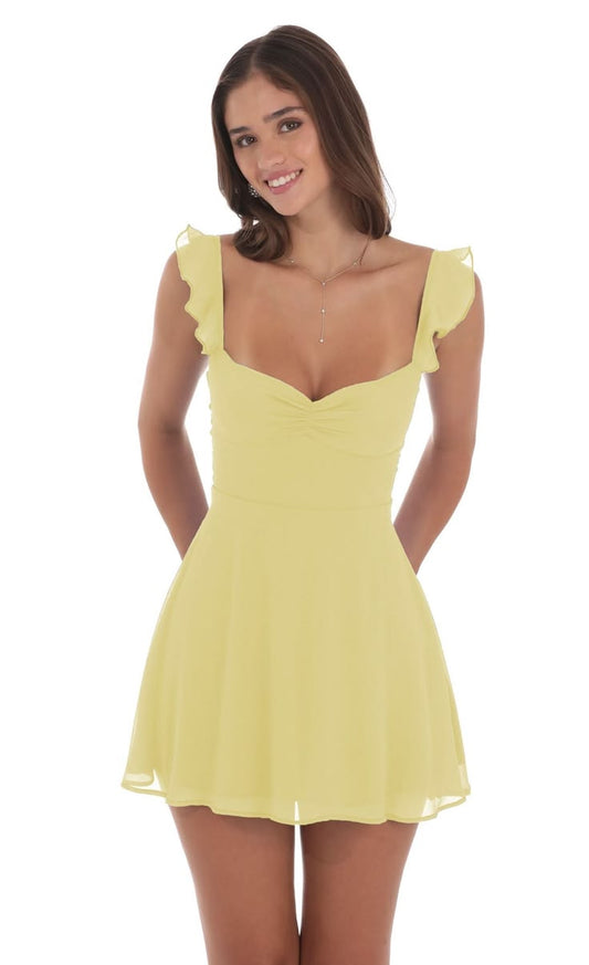 Spring Women Clothing Solid Color Chiffon Backless Thin Belt Dress