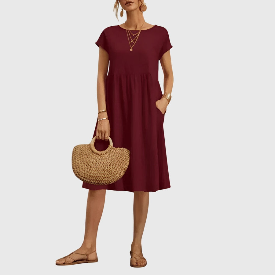 Mirabel | Elegant Spring Dress Burgundy