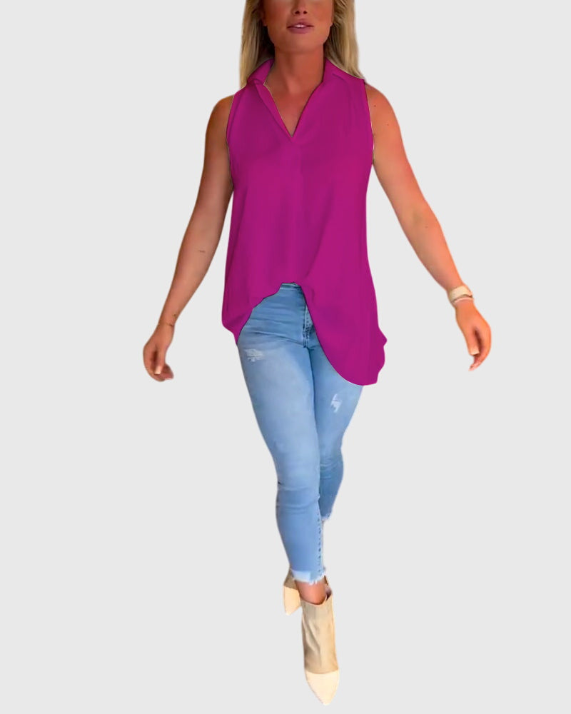Lina | Sleeveless Top Lilac