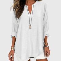 Lenara | Flowy Elegant Beach Shirt White