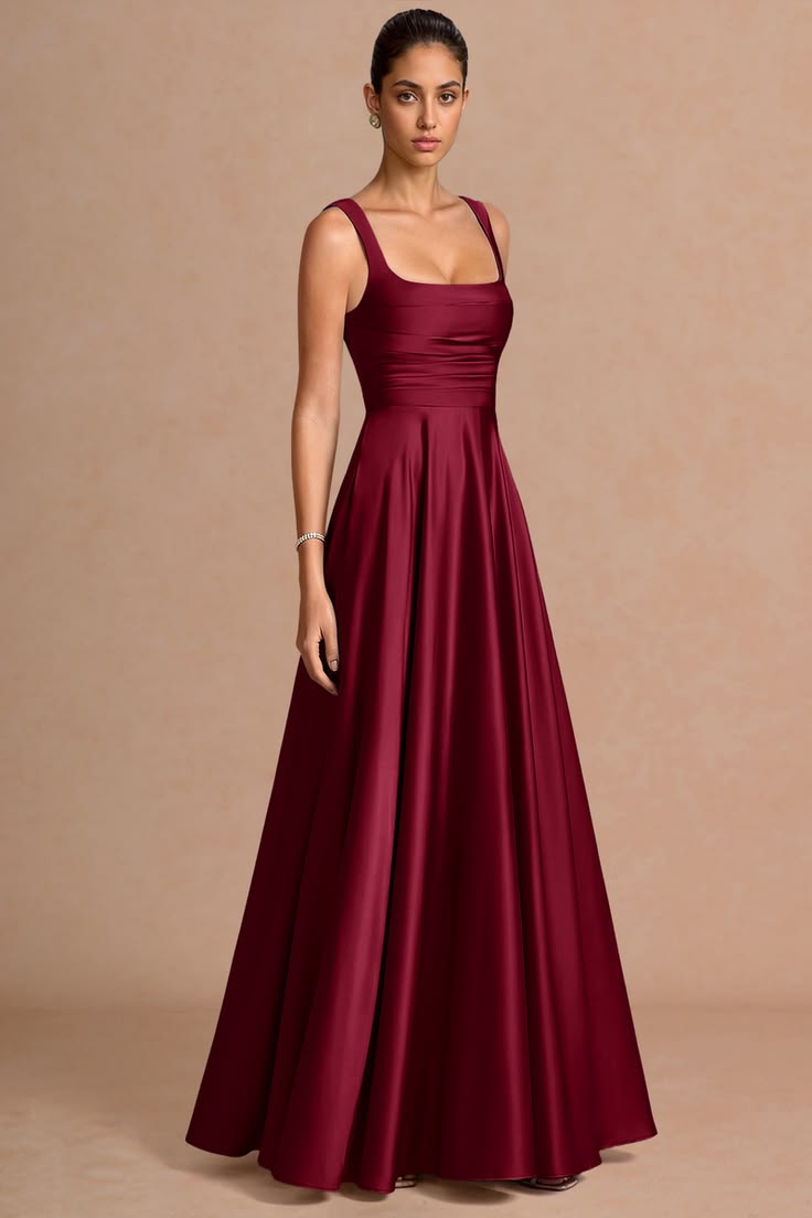 Azaria Merlot Maxi Dress