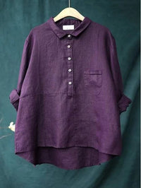 Zinnia - Elegant Linen Summer Blouse