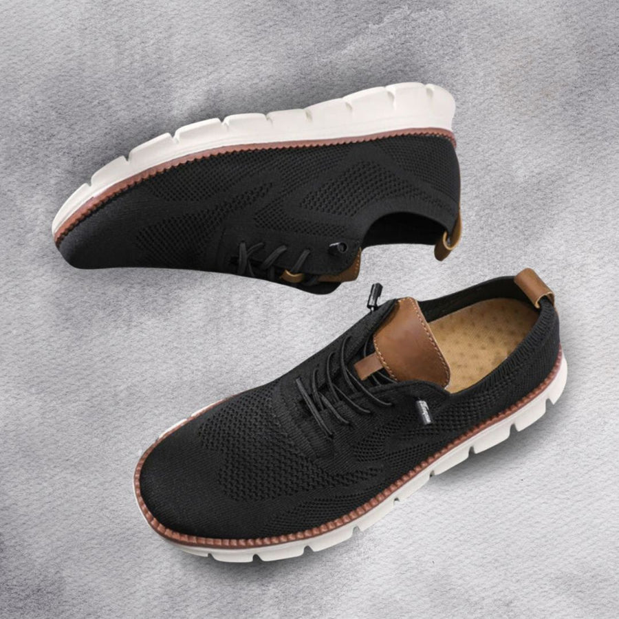 Saul – Ultracomfort Breathable Shoes in Black & White