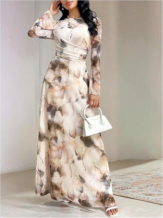 Tiana – Tie-Dye Mesh Elegance Dress