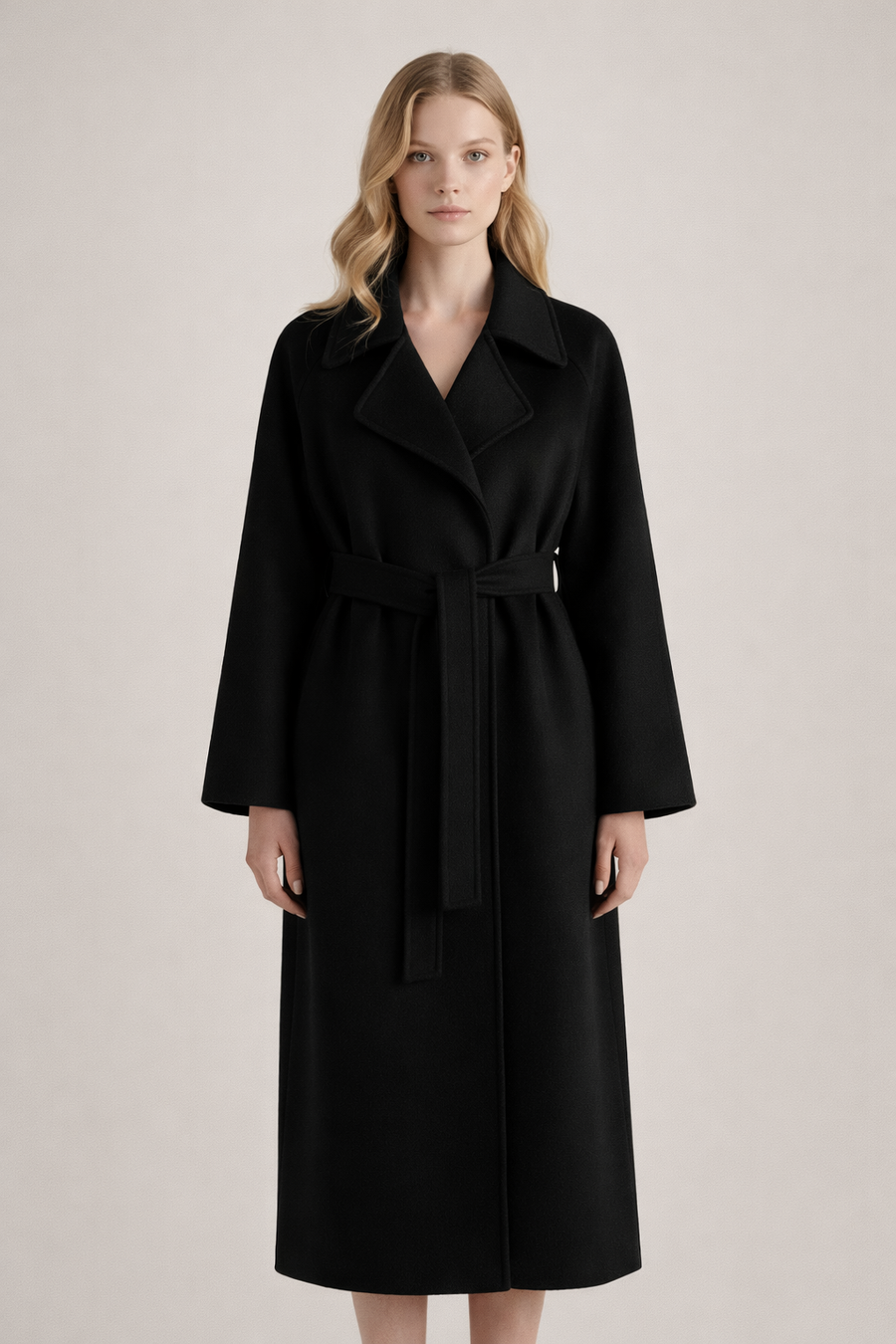 Hayley - Elegant Belted Long Coat