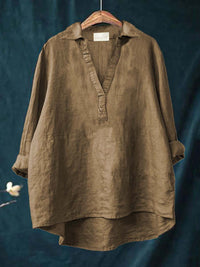 Galatea - Elegant Linen Summer Blouse