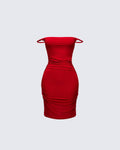 Red Off Shoulder Mini Dress Bodycon Ruched Party