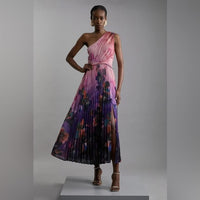 Karen Millen Dress Nwt Karen Millen Petite Ombre Floral Soft Pleated