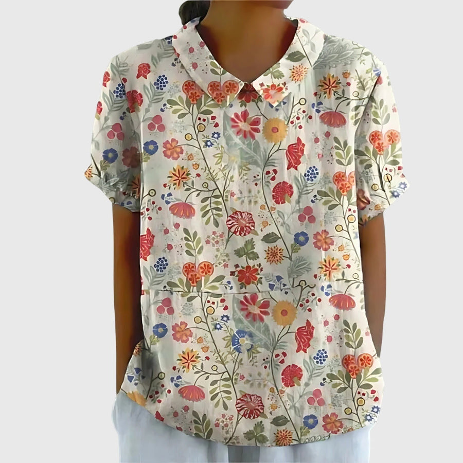 Jenna | Floral Blouse Light Pink with Floral Print